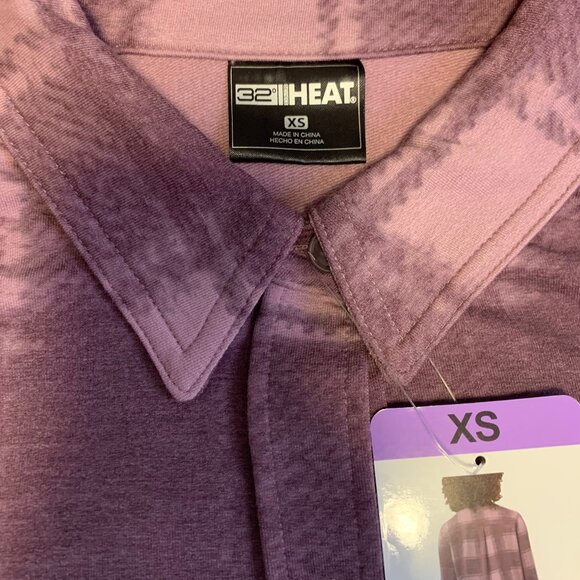32° Degrees Heat Women's Cozy Knit Button-Up Shirt, Pearly Purple , XS NWT - Picture 7 of 7